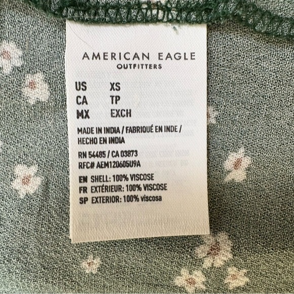 American Eagle 90sY2K Floral Ditzy Ditsy Print Midi Slip Dress Cowl Neck XS - Picture 13 of 15